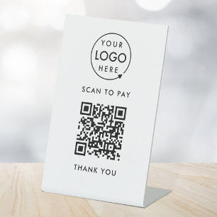 Payment Tabletop Sign   QR Code Scan to Pay