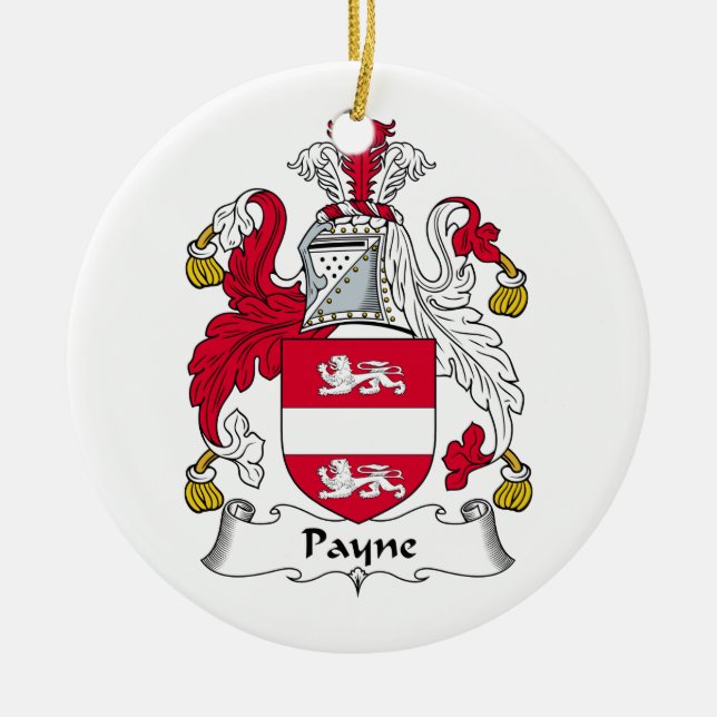 Payne Family Crest Ceramic Ornament (Front)