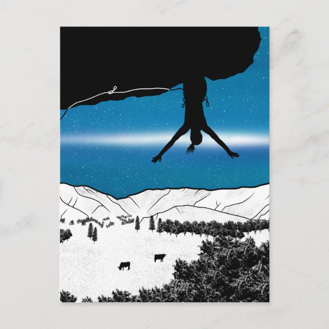 Payners Ford NZ rock climber Postcard (Front)