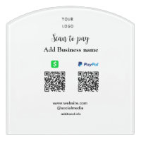 Paypal Cashapp scan to pay QR add business name lo