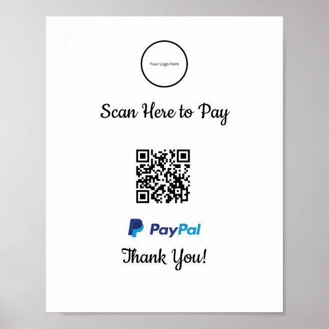 Paypal Mobile Payment | Scan To Pay Poster (Front)