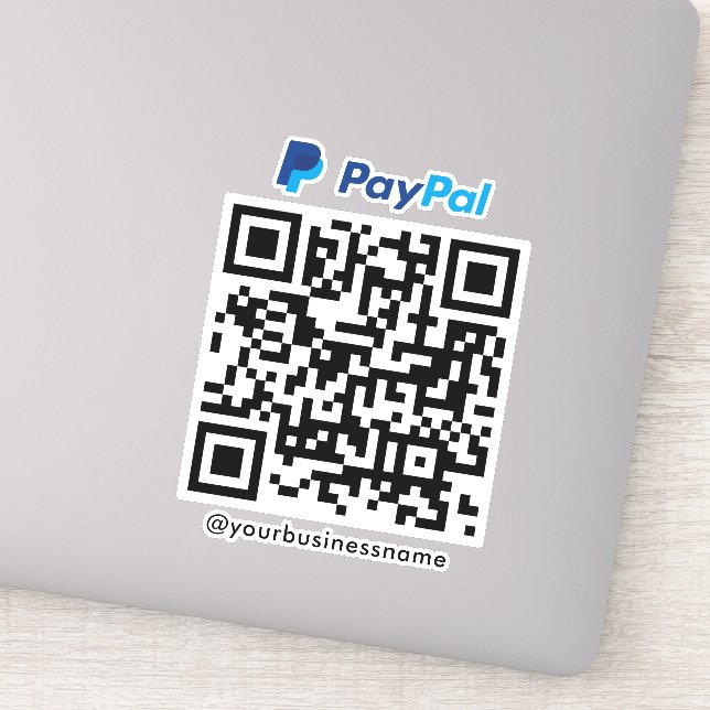 Paypal QR Code Payment Scan to Pay White Sticker (Detail)