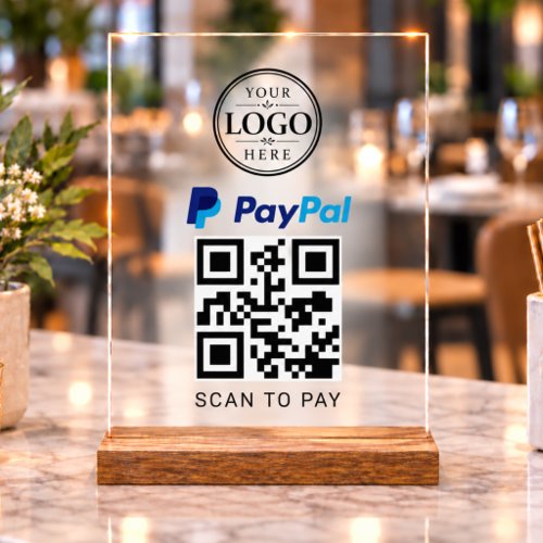 Paypal Scan to Pay Tabletop Display