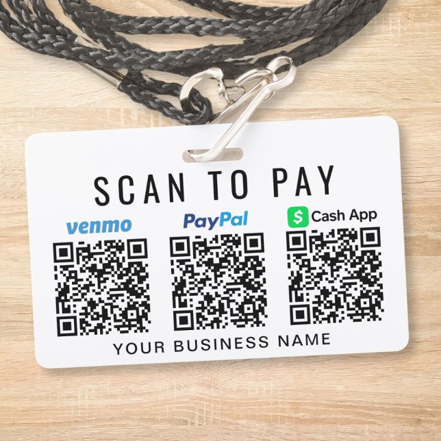 Paypal Venmo CashApp QR Code Scan to Pay Badge (Creator Uploaded)