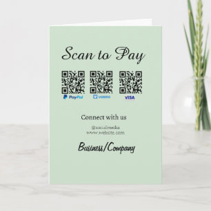 paypal venmo visa card scan to pay QR social media