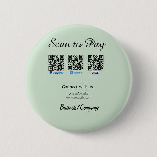 paypal venmo visa card scan to pay QR social media Button