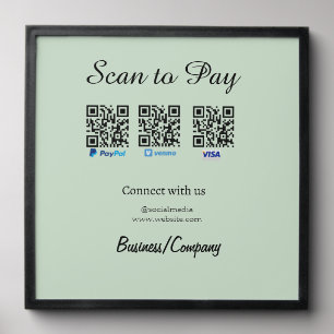 paypal venmo visa card scan to pay QR social media Peel And Stick Photo Tile