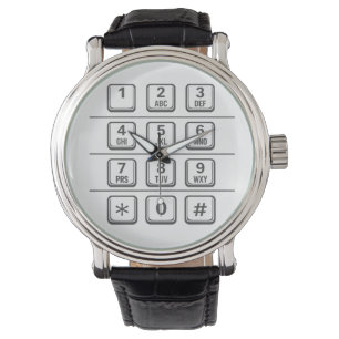 Payphone/ATM Numbers Keypad Illustration (Gray) Watch
