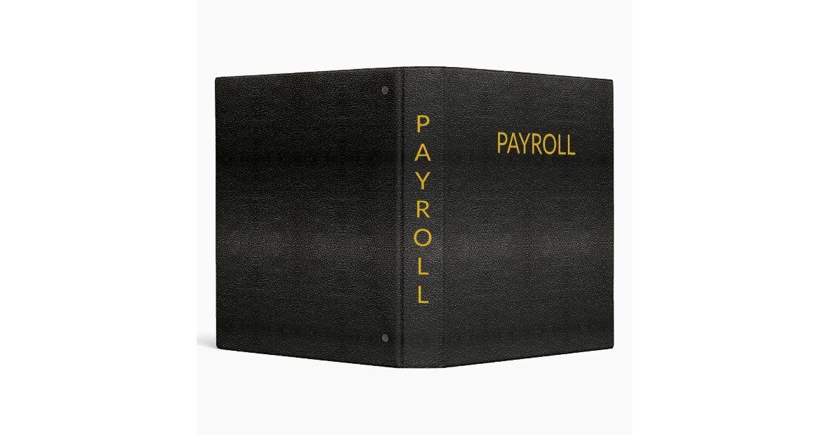 PAYROLL 3 RING BINDER | Zazzle