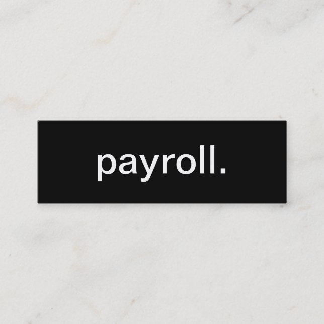 Payroll Business Card (Front)