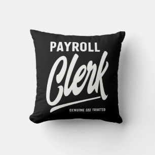 Payroll Clerk Job Title Gift Throw Pillow