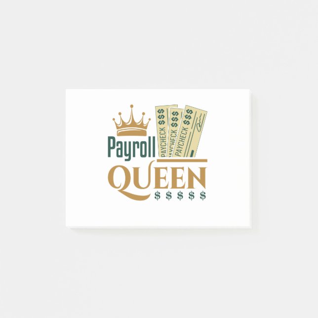Payroll Queen Post-it Notes (Front)