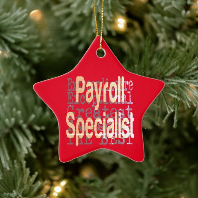 Payroll Specialist Extraordinaire Ceramic Ornament (Tree)