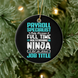 Payroll Specialist Job Title Profession Skills Ceramic Ornament