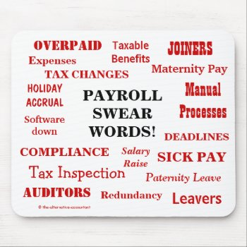 Payroll Swear Words Annoying Funny Payroll Gift Mouse Pad by officecelebrity at Zazzle