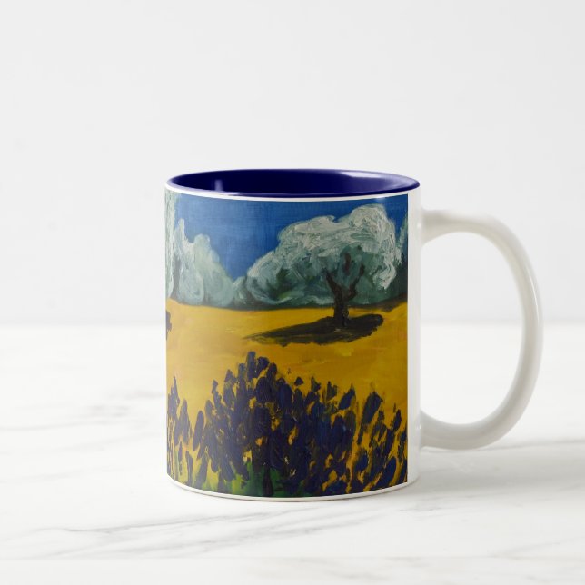 Paysage Provençal Two-Tone Coffee Mug (Right)