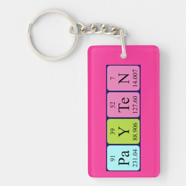 Payten periodic table name keyring (Front)