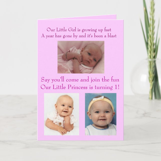 Payton's 1st Birthday Invitation (Front)