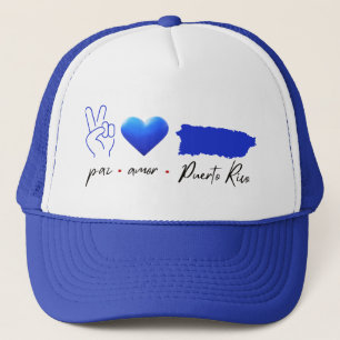 Paz Amor Puerto Rico Trucker Hat