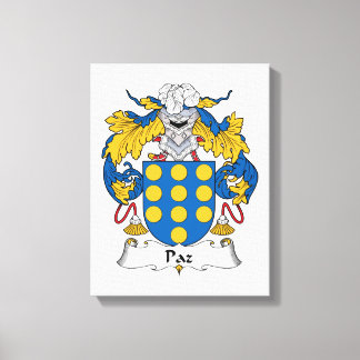 Paz Family Crest Canvas Print