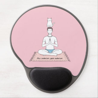 Paz Interior, Gato Exterior Gel Mouse Pad