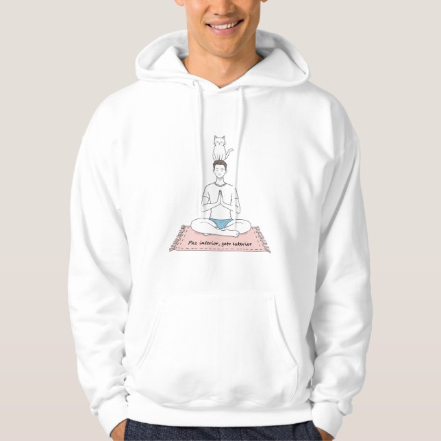 Paz Interior, Gato Exterior Hoodie (Front)