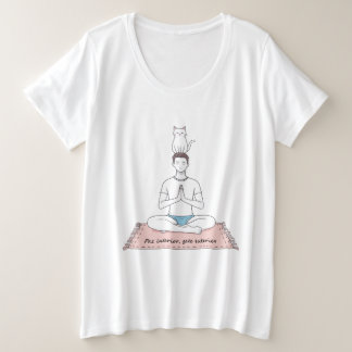 Paz Interior, Gato Exterior Plus Size T-Shirt