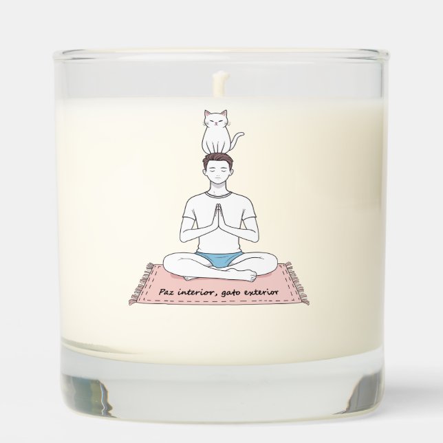 Paz Interior, Gato Exterior Scented Candle (Front)