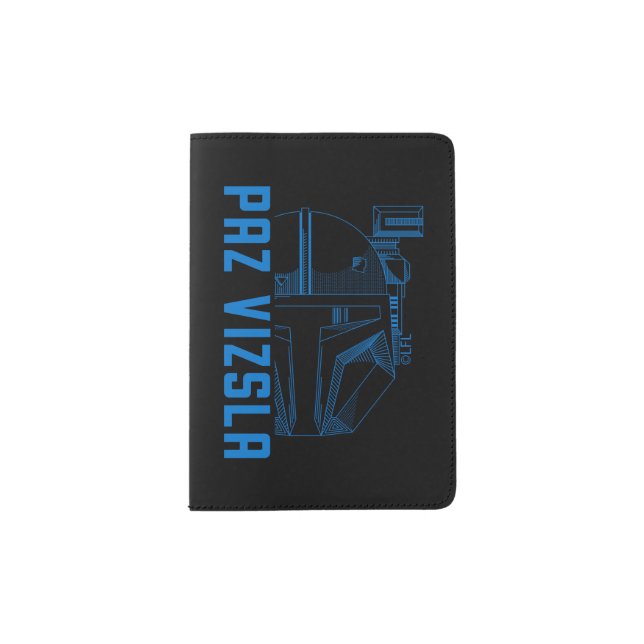 Paz Vizsla Helmet Line Art Passport Holder (Front)