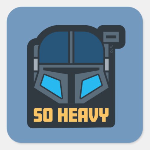Paz Vizsla So Heavy Helmet Icon Square Sticker