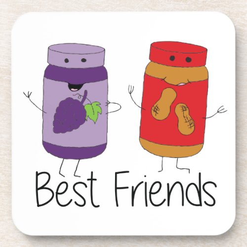 PB and J Best Friends Pb and J BFF Drawing Coaster