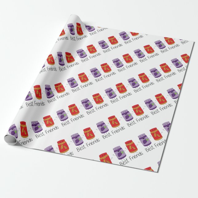 PB and J Best Friends Pb and J BFF Drawing Wrapping Paper (Unrolled)
