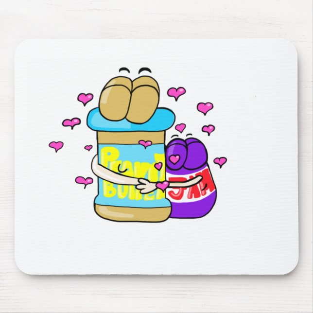 Pb&j Bestfreinds graphic Mouse Pad (Front)