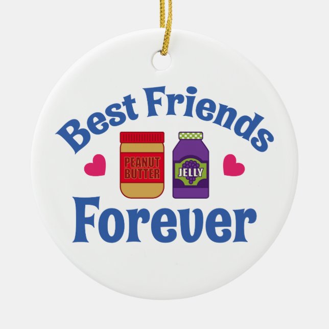 PB&J BFF CERAMIC ORNAMENT (Front)