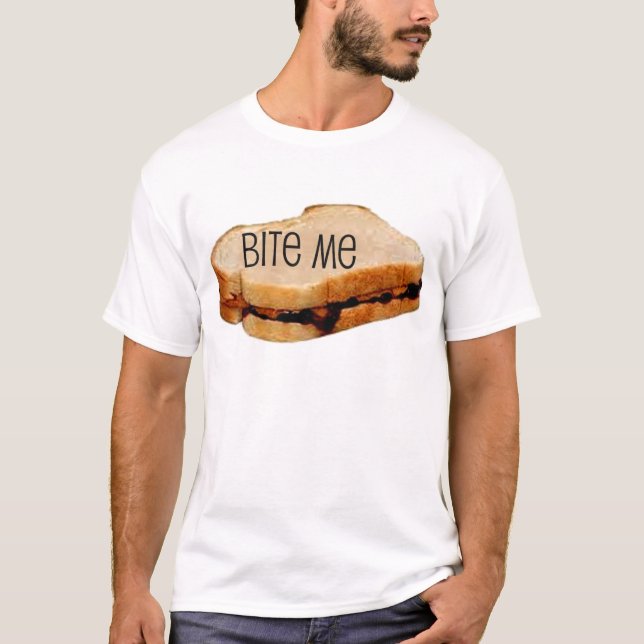 PB&J "BITE ME" SANDWICH PRINT T-Shirt (Front)
