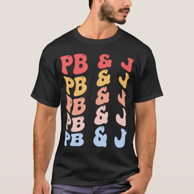 Pb J Groovy Peanut Butter And Jelly        T-Shirt (Front)