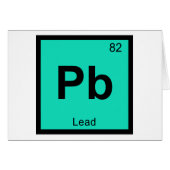 Pb - Lead Chemistry Periodic Table Symbol Element (Front Horizontal)