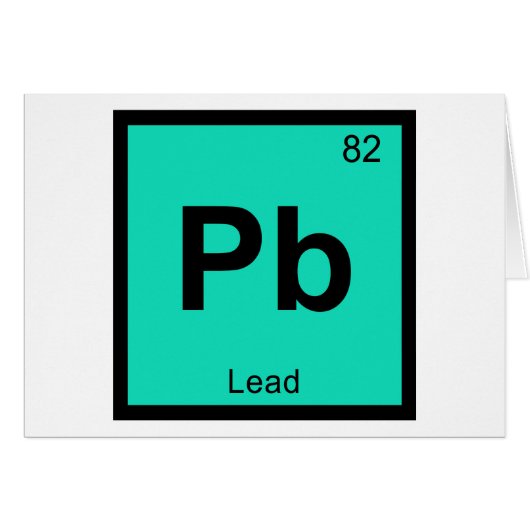 Pb - Lead Chemistry Periodic Table Symbol Element Cards (Front Horizontal)