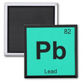 Pb - Lead Chemistry Periodic Table Symbol Element Magnet by itselemental at Zazzle