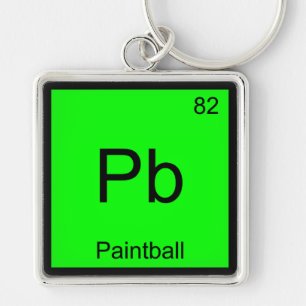 Pb - Paintball Chemistry Element Symbol Sport Tee Keychain