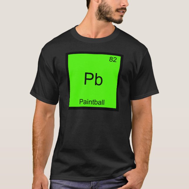 Pb - Paintball Funny Chemistry Element Symbol Tee (Front)