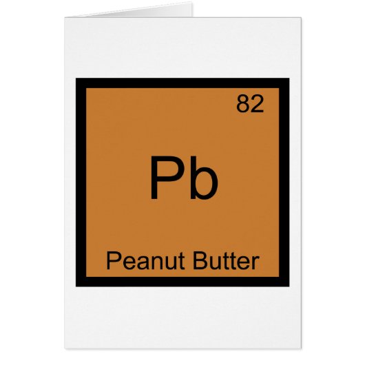Pb - Peanut Butter Chemistry Periodic Table Symbol (Front)