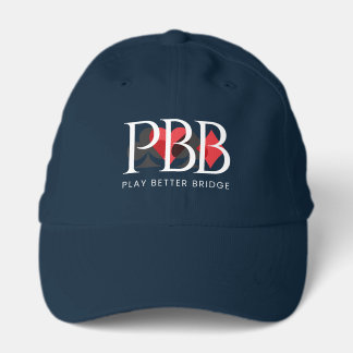 PBB Baseball Cap - White Red Logo 1