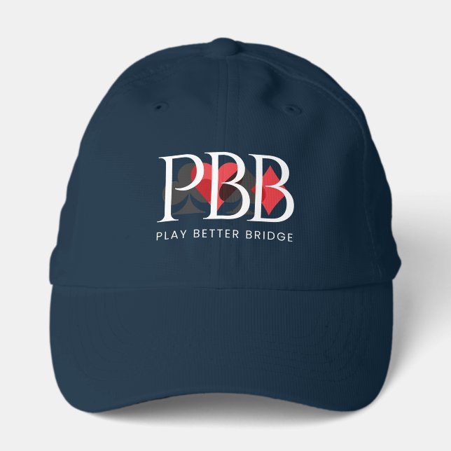 PBB Baseball Cap - White Red Logo 1 (Front)