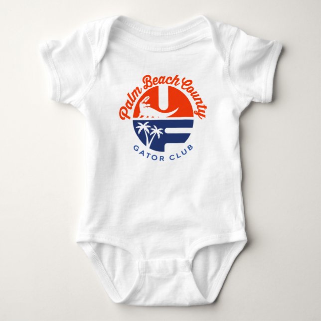 PBC Gator Club® one-piece Baby Bodysuit (Front)