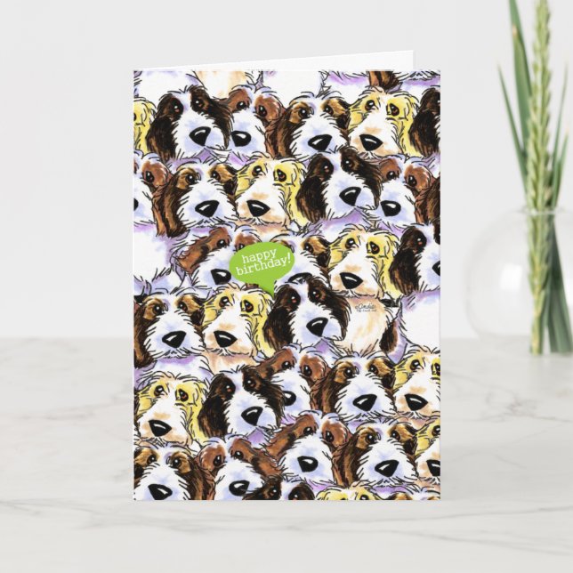 PBGV Dogs Funny Birthday Card (Front)