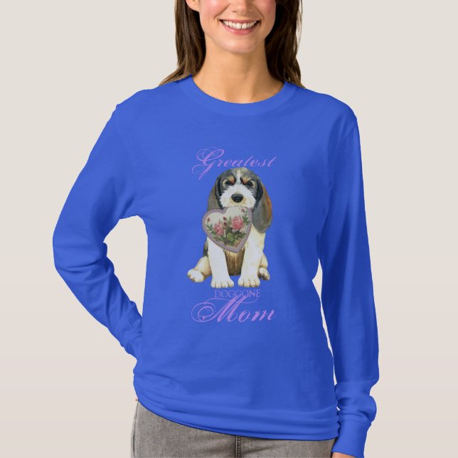 PBGV Heart Mom Long sleeve T-shirt (Front)