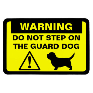 PBGV Humorous Guard Dog Warning Magnet