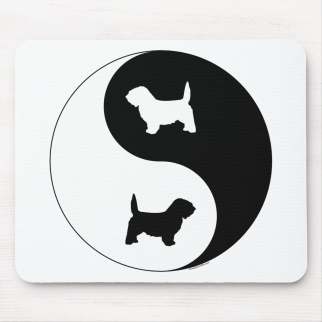 PBGV Ying Yang Mouse Pad (Front)