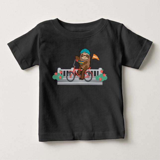 PBOT Sloth Bike baby tee (Front)